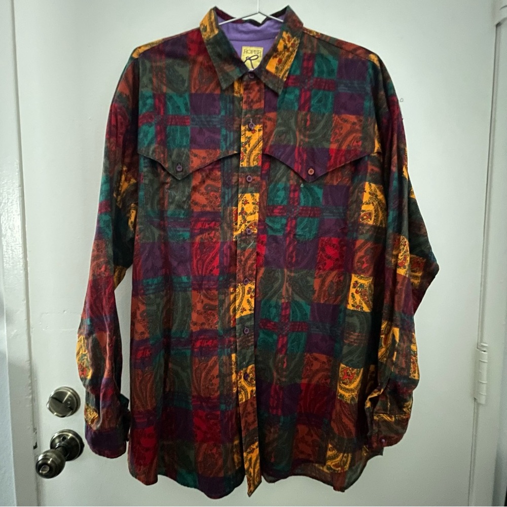Vintage Roper Long Sleeve Button Down Shirt